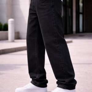 Men Baggy Light Fade Mid Rise Jeans